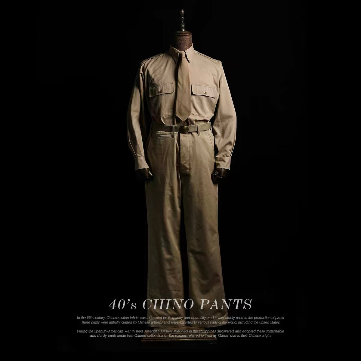 40'S CHINO KHAKI PANTS